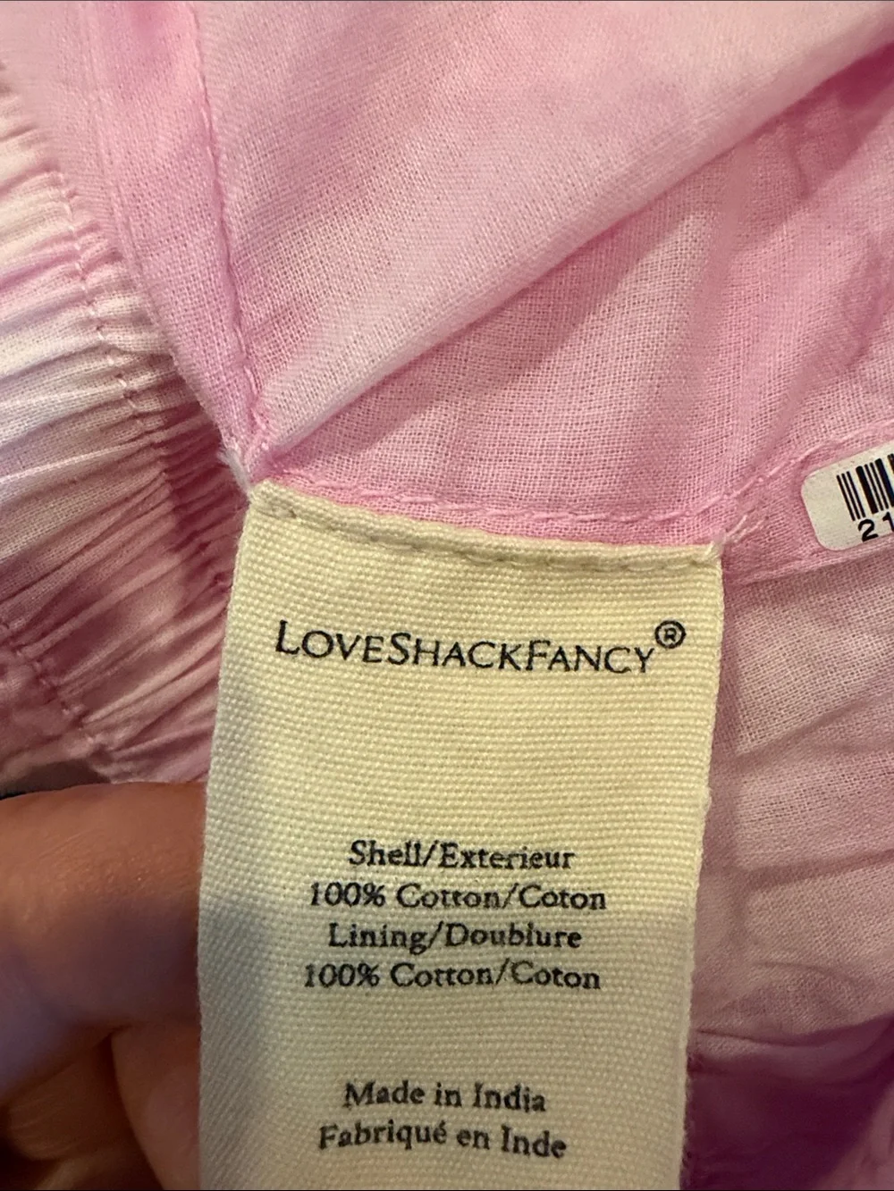 LoveShackFancy Pink White Tie Dye Lace Tiered Mini Skirt Size Medium